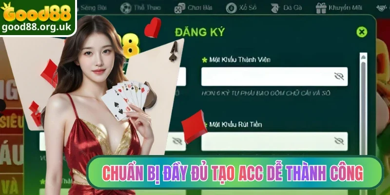 Chuẩn bị đầy đủ tạo acc dễ thành công 